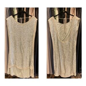 Elegant Sage Sequin Women's Mini Dress